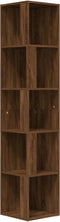 vidaXL - Hoekkast - 33x33x164,5 - cm - bewerkt - hout - bruin - eikenkleur