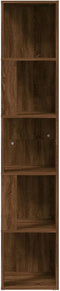 vidaXL - Hoekkast - 33x33x164,5 - cm - bewerkt - hout - bruin - eikenkleur