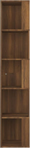 vidaXL - Hoekkast - 33x33x164,5 - cm - bewerkt - hout - bruin - eikenkleur