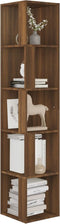 vidaXL - Hoekkast - 33x33x164,5 - cm - bewerkt - hout - bruin - eikenkleur