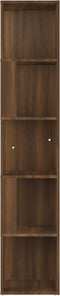 vidaXL - Hoekkast - 33x33x164,5 - cm - bewerkt - hout - bruin - eikenkleur