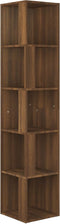 vidaXL - Hoekkast - 33x33x164,5 - cm - bewerkt - hout - bruin - eikenkleur