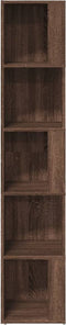 vidaXL - Hoekkast - 33x33x164,5 - cm - bewerkt - hout - bruin - eikenkleur
