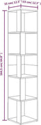 vidaXL - Hoekkast - 33x33x164,5 - cm - bewerkt - hout - bruin - eikenkleur
