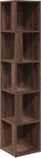 vidaXL - Hoekkast - 33x33x164,5 - cm - bewerkt - hout - bruin - eikenkleur