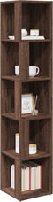 vidaXL - Hoekkast - 33x33x164,5 - cm - bewerkt - hout - bruin - eikenkleur