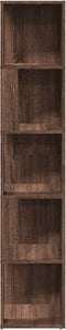 vidaXL - Hoekkast - 33x33x164,5 - cm - bewerkt - hout - bruin - eikenkleur