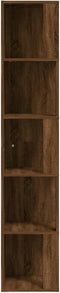 vidaXL - Hoekkast - 33x33x164,5 - cm - bewerkt - hout - bruin - eikenkleur