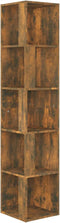 vidaXL - Hoekkast - 33x33x164,5 - cm - bewerkt - hout - gerookt - eikenkleurig