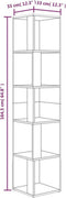 vidaXL - Hoekkast - 33x33x164,5 - cm - bewerkt - hout - gerookt - eikenkleurig