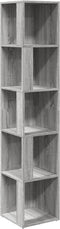 vidaXL - Hoekkast - 33x33x164,5 - cm - bewerkt - hout - grijs - sonoma - eikenkleurig