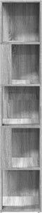 vidaXL - Hoekkast - 33x33x164,5 - cm - bewerkt - hout - grijs - sonoma - eikenkleurig