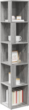 vidaXL - Hoekkast - 33x33x164,5 - cm - bewerkt - hout - grijs - sonoma - eikenkleurig
