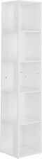 vidaXL - Hoekkast - 33x33x164,5 - cm - spaanplaat - hoogglans - wit