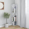 vidaXL - Hoekkast - 33x33x164,5 - cm - spaanplaat - hoogglans - wit