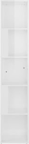 vidaXL - Hoekkast - 33x33x164,5 - cm - spaanplaat - hoogglans - wit
