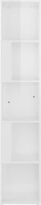 vidaXL - Hoekkast - 33x33x164,5 - cm - spaanplaat - hoogglans - wit
