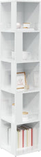 vidaXL - Hoekkast - 33x33x164,5 - cm - spaanplaat - hoogglans - wit