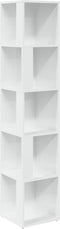 vidaXL - Hoekkast - 33x33x164,5 - cm - spaanplaat - hoogglans - wit