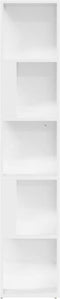 vidaXL - Hoekkast - 33x33x164,5 - cm - spaanplaat - hoogglans - wit