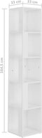 vidaXL - Hoekkast - 33x33x164,5 - cm - spaanplaat - hoogglans - wit