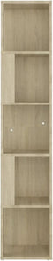 vidaXL - Hoekkast - 33x33x164,5 - cm - spaanplaat - sonoma - eikenkleurig