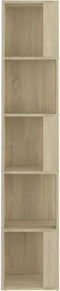 vidaXL - Hoekkast - 33x33x164,5 - cm - spaanplaat - sonoma - eikenkleurig