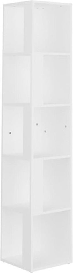vidaXL - Hoekkast - 33x33x164,5 - cm - spaanplaat - wit