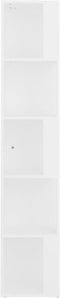 vidaXL - Hoekkast - 33x33x164,5 - cm - spaanplaat - wit