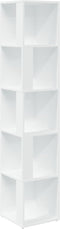 vidaXL - Hoekkast - 33x33x164,5 - cm - spaanplaat - wit