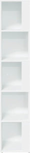 vidaXL - Hoekkast - 33x33x164,5 - cm - spaanplaat - wit