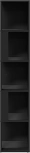 vidaXL - Hoekkast - 33x33x164,5 - cm - spaanplaat - zwart