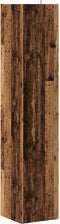 vidaXL - Hoekkast - 33x33x165 - cm - bewerkt - hout - oud - houtkleurig