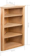 vidaXL - Hoekkast - 59x36x100 - cm - massief - eikenhout