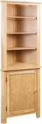 vidaXL - Hoekkast - 59x36x180 - cm - massief - eikenhout