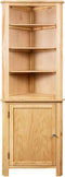 vidaXL - Hoekkast - 59x36x180 - cm - massief - eikenhout