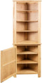 vidaXL - Hoekkast - 59x36x180 - cm - massief - eikenhout