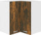 vidaXL - Hoekkast - hangend - 57x57x60 - cm - bewerkt - hout - gerookt - eikenkleurig