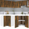 vidaXL - Hoekkast - hangend - 57x57x60 - cm - bewerkt - hout - gerookt - eikenkleurig