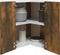 vidaXL - Hoekkast - hangend - 57x57x60 - cm - bewerkt - hout - gerookt - eikenkleurig