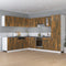 vidaXL - Hoekkast - hangend - 57x57x60 - cm - bewerkt - hout - gerookt - eikenkleurig