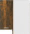 vidaXL - Hoekkast - hangend - 57x57x60 - cm - bewerkt - hout - gerookt - eikenkleurig