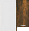 vidaXL - Hoekkast - hangend - 57x57x60 - cm - bewerkt - hout - gerookt - eikenkleurig