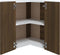 vidaXL - Hoekkast - hangend - 57x57x60 - cm - bewerkt - hout - bruineikenkleurig