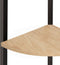 vidaXL - Hoekkastje - met - 3 - schappen - 45,5x31,5x120 - cm - lichtbruin - en - zwart