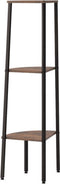 vidaXL - Hoekkastje - met - 3 - schappen - 45,5x31,5x120 - cm - donkerbruin - en - zwart