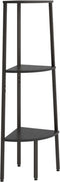 vidaXL - Hoekkastje - met - 3 - schappen - 45,5x31,5x120 - cm - zwart