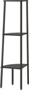 vidaXL - Hoekkastje - met - 3 - schappen - 45,5x31,5x120 - cm - zwart
