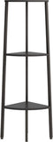 vidaXL - Hoekkastje - met - 3 - schappen - 45,5x31,5x120 - cm - zwart