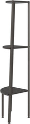 vidaXL - Hoekkastje - met - 3 - schappen - 45,5x31,5x120 - cm - zwart